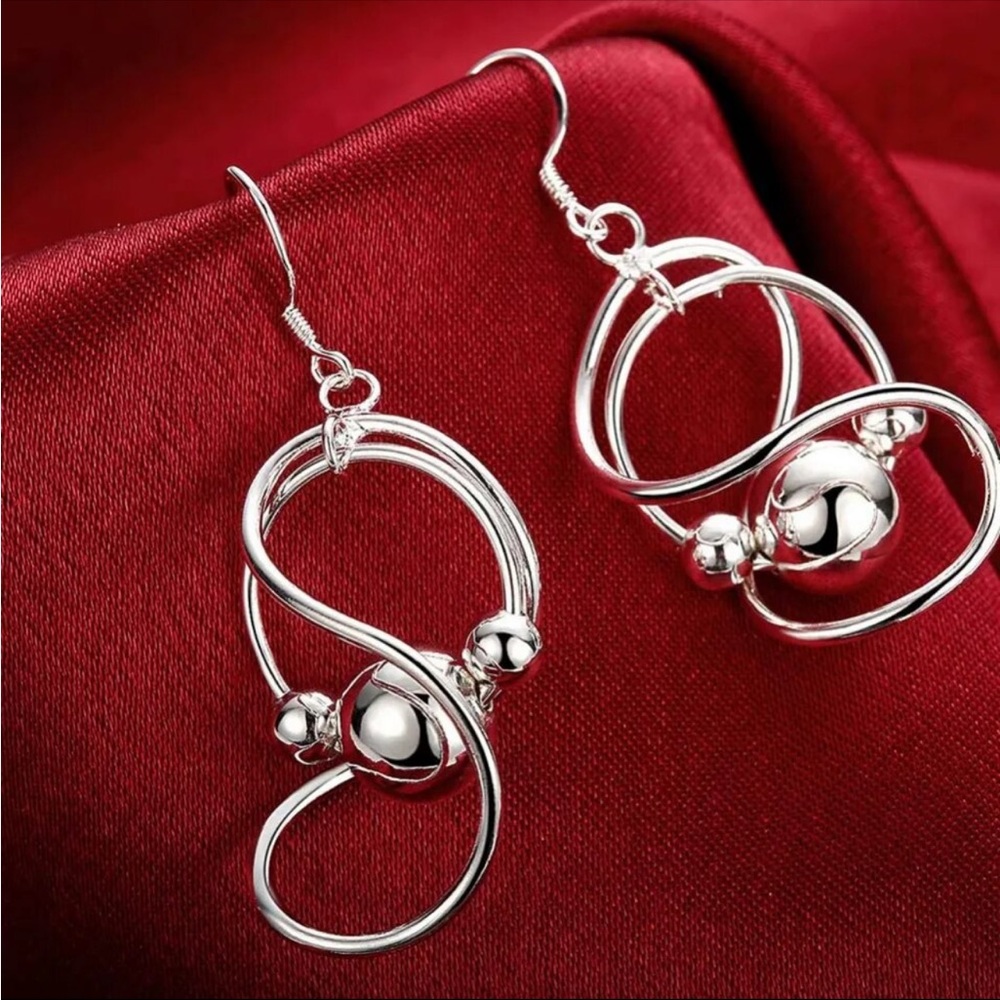 66. New 925 Sterling Silver Vintage Earrings - Picture 2 of 3